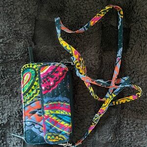 Vera Bradley All In One Crossbody / Wristlet For iPhone 6 Twilight Paisley